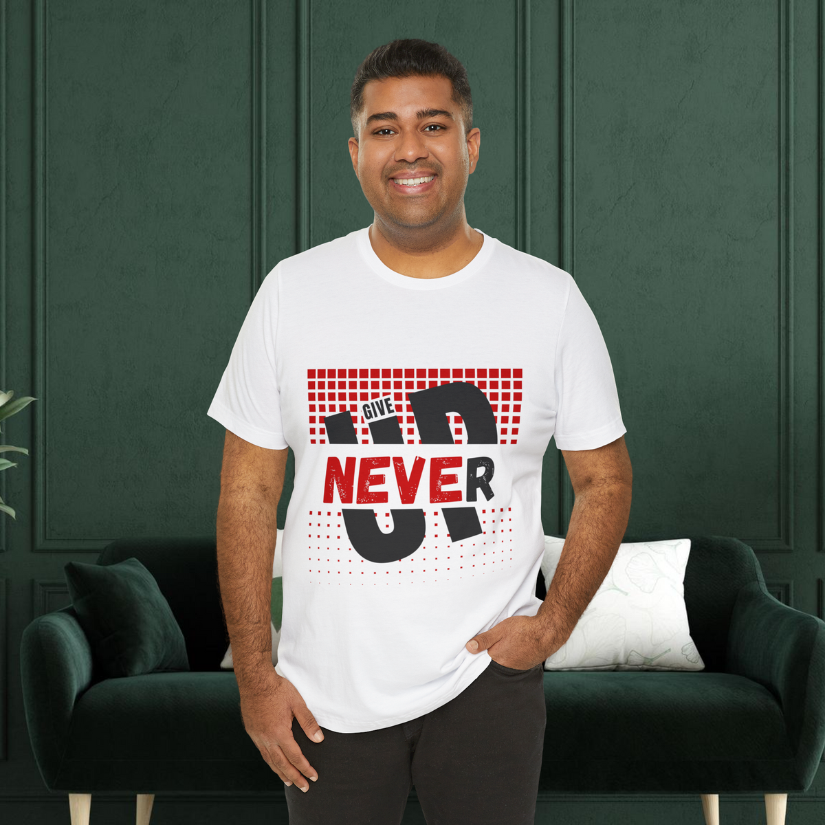Never Give Up Graphic T-Shirt, Motivational Tee