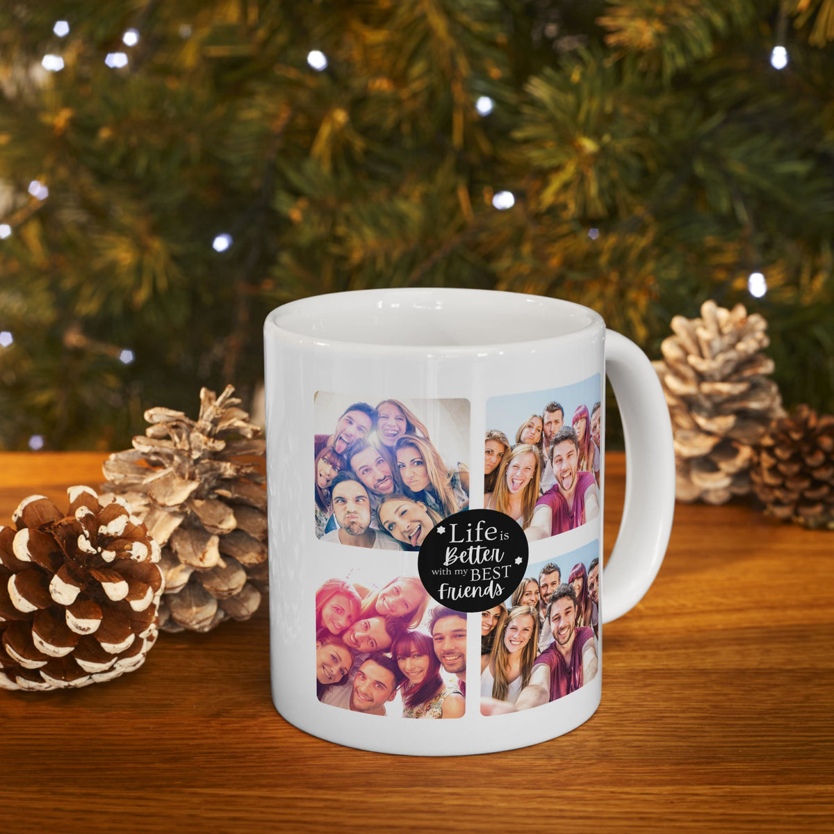 Personalized Photo Collage Mug, Best Friend Gift, Custom Memory Mug