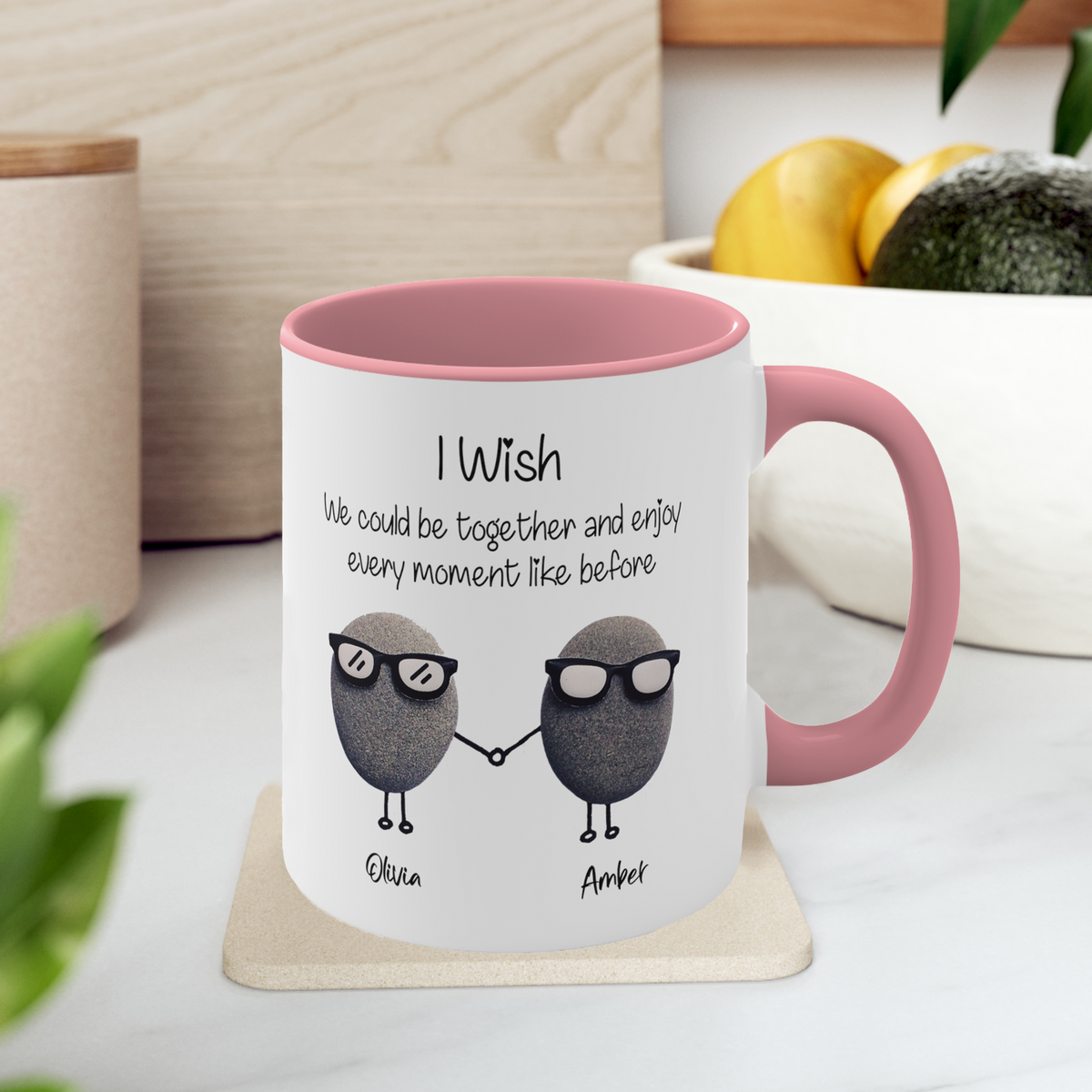 Personalized Best Friend Ceramic Mug, Long Distance Gift