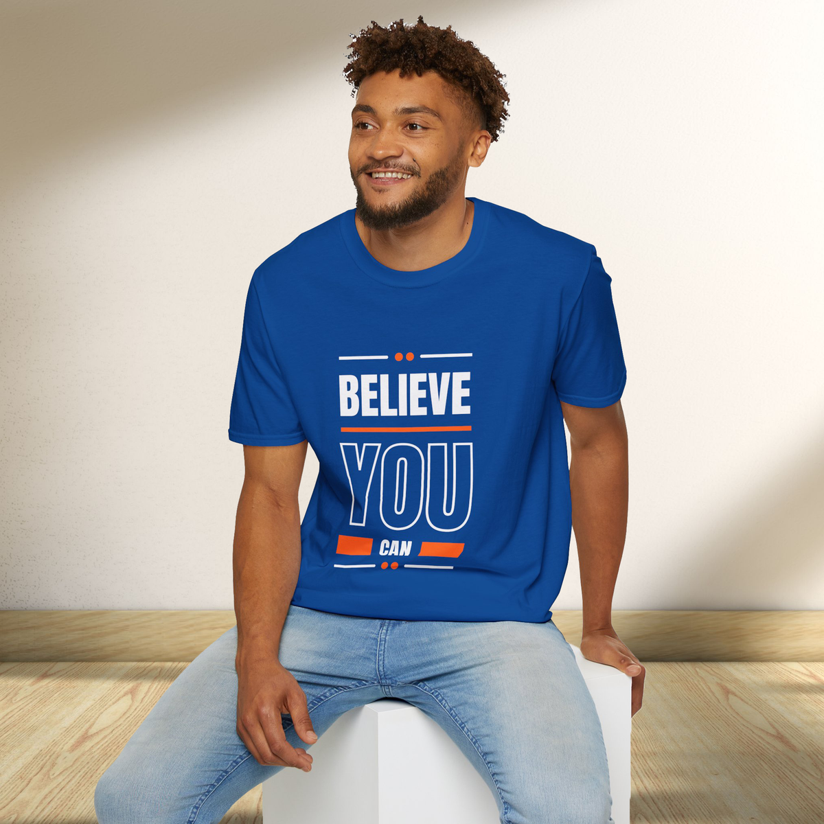 Believe You can, Unisex Tee with Motivational Quote, Inspirational Saying, Motivational Slogan T-Shirt