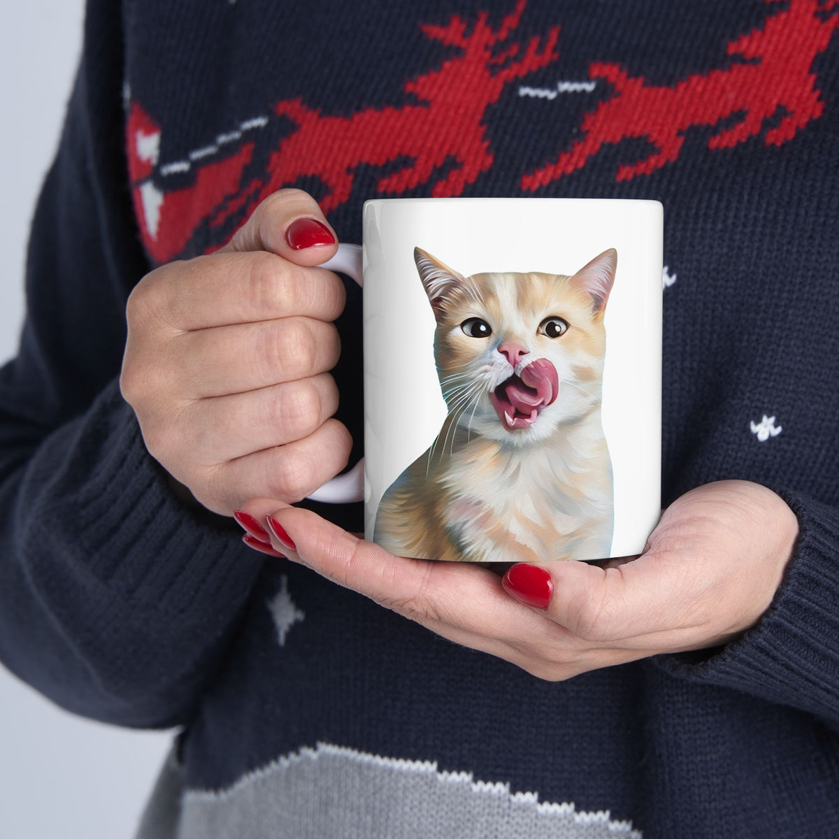 Custom Pet Portrait Mug, Personalized Dog or Cat Coffee Cup